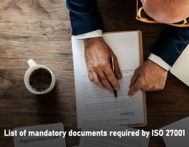 List of mandatory documents required by ISO 27001