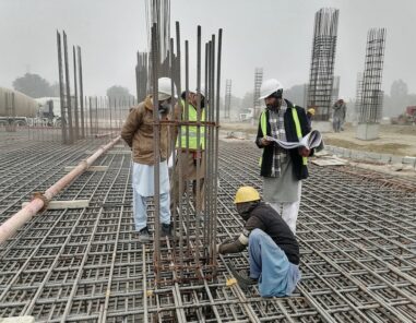 workers at construction site