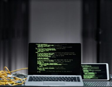 laptop with codes